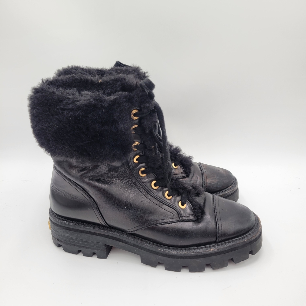 KATE SPADE Women's Black Faux Fur-Lined Boots size 9